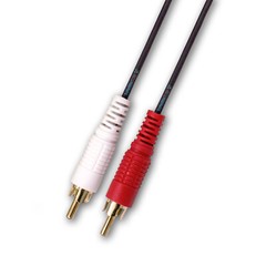 SatelliteSale 2 Male to 2 Male RCA Audio Stereo Composite Cable Black
