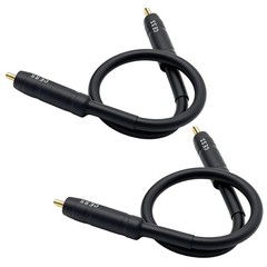 2 PCS 1 ft RCA Preamp Jumper Cable Male to Male 12AWG Soft Link Audio Cord