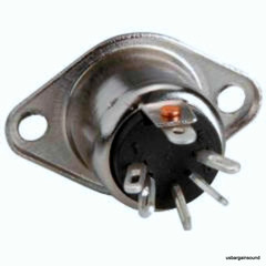 REAN NYS325 5 PIN MIDI / DIN Female Panel Mnt Nickel Plated Connector (1 PACK)