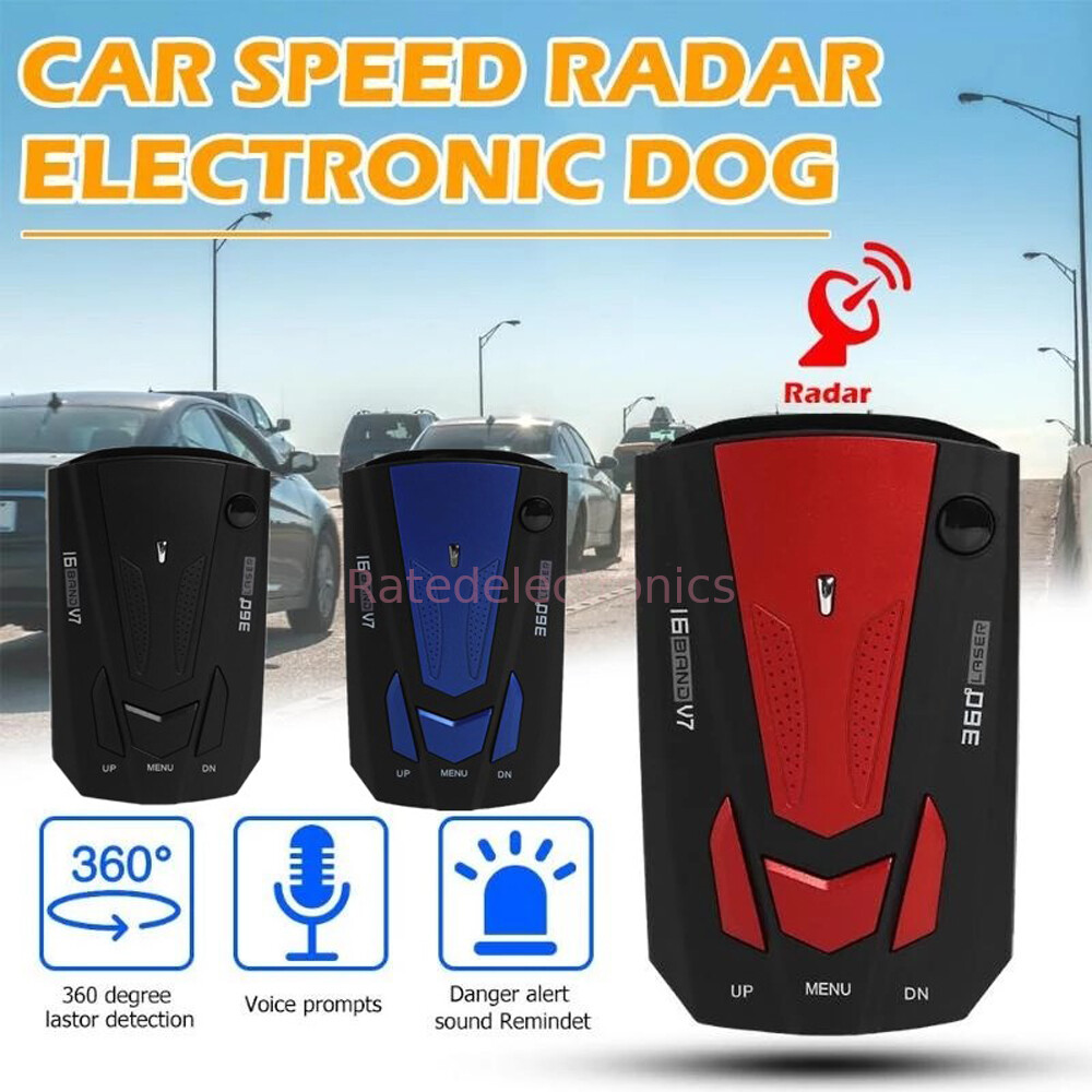 2021 Car Anti-Police Speeding Radar Detector Voice Alert 16 Band 360° GPS Camer