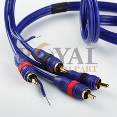3 Foot Blue Audio RCA Cable Male to Male with Amplifier Turn on/off Wire