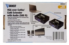 Vanco 280544 VGA Extender w/ Audio over CAT5e CAT6 Up to 500ft NEW