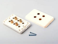 2 Speaker 4 Binding Post Banana Jack Wall Face Plate Surround Sound White