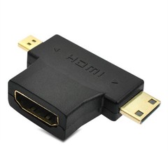 HDMI Female to Mini Micro HDMI Male Adapter Connector Components Plug Port