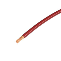 25FT – Translucent Primary Speaker/Auto/Power Cable 8AWG CCA Enhanced Wire Red