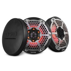 2 Pair DS18 NXL-6M/BK HYDRO Black 6.5″ 1200W 4-Ohm 2 Way Marine Speakers RGB LED
