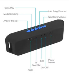 Bluetooth Speaker Wireless Waterproof Outdoor Stereo Bass USB/TF/FM Radio LOUD