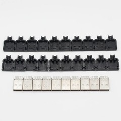 10 Sets DIY USB 2.0 Type A Male 4 Pin Plug Socket Solder Adapter