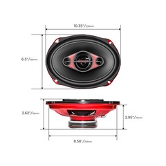 RECOIL A RSX694 6×9 Inch 4-Way Coaxial Speakers 240W Max for Car Audio