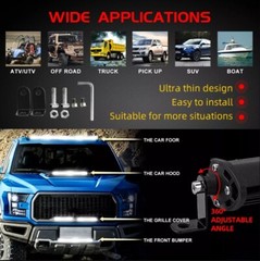 10″ inch 450W LED Work Light Bar Combo Spot Flood for Can-Am Polaris RZR UTV ATV