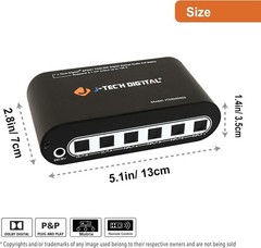 SPDIF TOSLINK Optical Audio Matrix Switch 4×2 Digital Audio Switcher 4 Inputs…