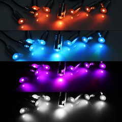 Upgrade 6 in 1 Ambient Strips 16 Million Color RGB LED Car Interior Light Kit US