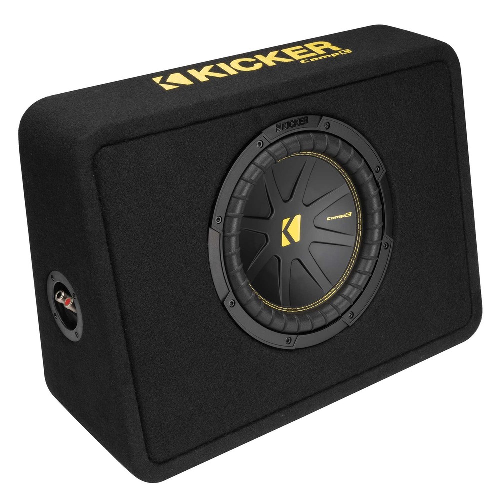 Kicker TCWC104 CompC 10″ Subwoofer in Thin Profile Enclosure 4 Ohm
