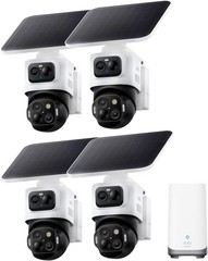 eufy eufyCam S4 4K Solar Camera Wireless Outdoor Triple Lens Bullet-PTZ 4-Cams
