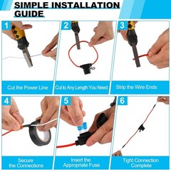 Durable Waterproof Inline Fuse Holder Set – 4 Packs & 35 Standard Fuses Included