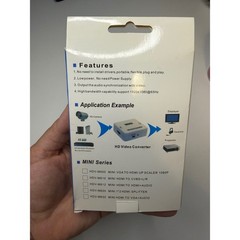 Mini HDMI2AV HD Video Converter Up Scaler 1080p HDMI to RCA AV Adapter White