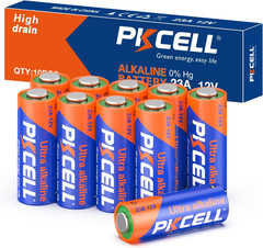 PKECLL 23A 12 Volt Battery 10-Pack, Alkaline 23A 12V Battery for Remote, Ceiling