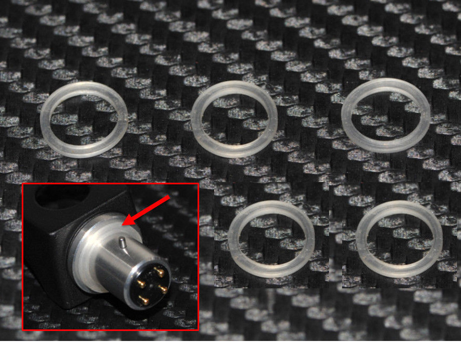 5x Rubber rings for Headshell SME EMT Ortofon / Resonance absorber Extra Soft