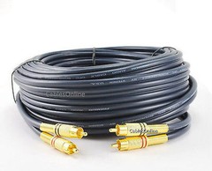 40ft 2-RCA to 2-RCA Gold-Plated Male to Male DJ/Mixer/Stereo System Audio Cable