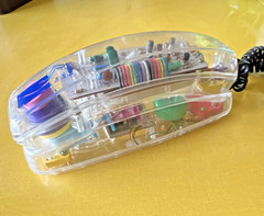 Spectra-Phone TL-8 Trimline Retro Clear Multicolor Corded Telephone 1-Line