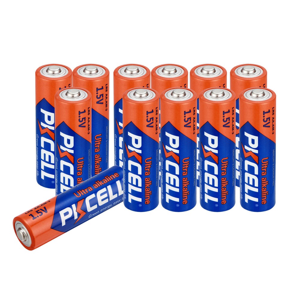 12Pcs AA 1.5V Alkaline Batteries Double A LR6 EN91 MN1500 For Audio players