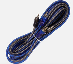 Elite 0 Gauge Amp Kit Amplifier Install Wiring 0 Ga Wire 5000W to 8000W Blue PK2
