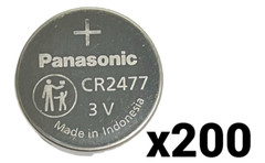 200 PANASONIC CR2477 BULK CR 2477 3V LITHIUM COIN CELL BATTERY EXP 2032
