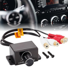 1pcs Universal Car Amplifier RCA Level Controller Audio Bass Control Knob Cable