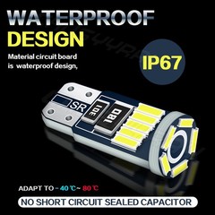 10×T10 Canbus LED License Plate Light Bulbs Super Bright White 168 2825 194