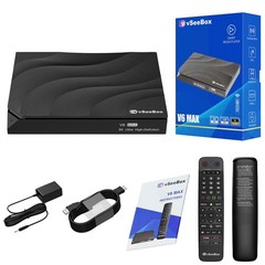 vSeeBox V6 Max 8K Android 14 TV Box |4GB RAM +64GB ROM |Backlit Bluetooth Remote
