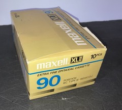 Box of 10 Sealed Maxell High Bias XLII 90 Audio Cassette Tape High Bias Japan