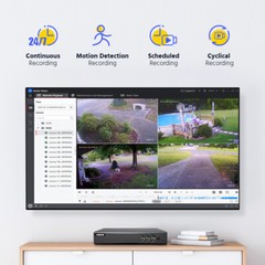 ANNKE 16CH H.265+ 5MP Lite 5in1 DVR 1080P CCTV Security Camera System Outdoor AI
