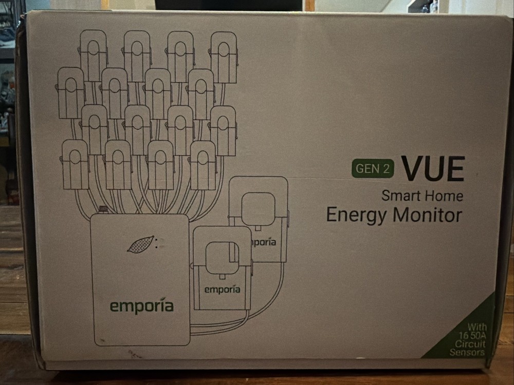 Emporia Vue Gen 2 Smart Home Energy Monitor With 16 50A Circuit Sensors