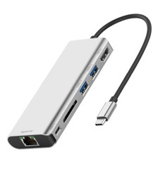 USB 3.0 HUB SD Card Reader Gigabit Ethernet Video Converter Adapter PC Laptop