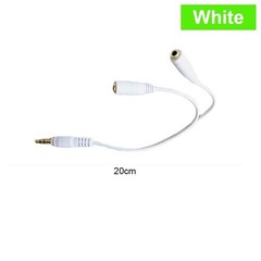 3.5mm AUX Audio Mic Splitter 1 Male to 2 Female Gold Plated Headphone Cable