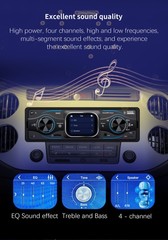 Car MP3 Stereo Radio Single Din Smart Touch FM/USB Head Unit 7-Color Bluetooth