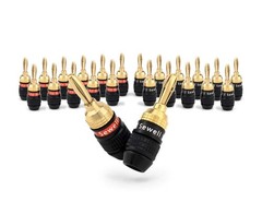 SW-29863-12 Deadbolt Banana Plugs 12-Pairs by, Gold Plated Speaker Plugs, Qui…