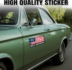 10Pcs 250 Anniversary Bumper Sticker America National Flag Eagle 250 Years of Fr