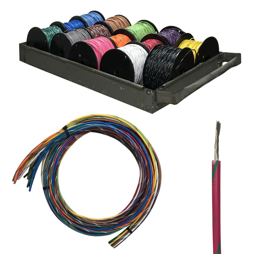 Striped Primary Wire 18 AWG Gauge 25 FT Car Boat Marine Tinned Copper 14 Colors