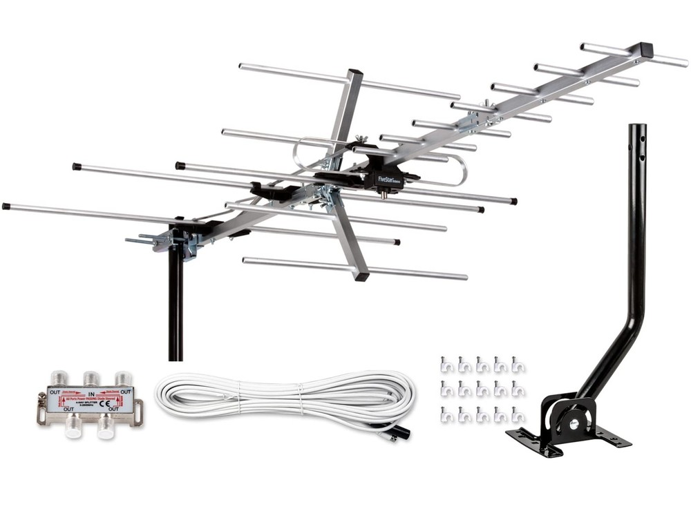 [Newest 2020] Five Star Yagi Satellite HD TV Antenna up to 200 Mile Range, Attic