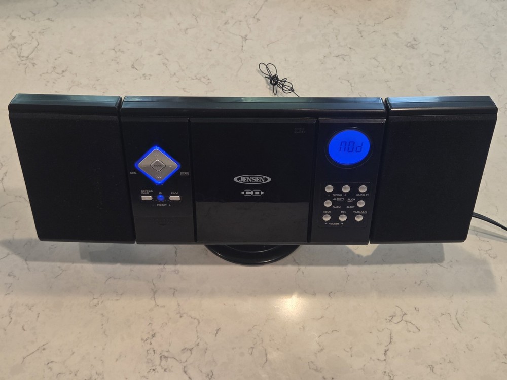 Jensen JMC-180 Wall Mountable CD Player AM/FM Radio System – Door Is Manual Desc