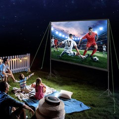 VEVOR Projector Screen with Stand 120 inch 16:9 4K 1080 HD Movie Screen Tripods