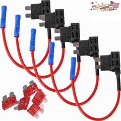 (5PCS) ATO ATC Add A Circuit Fuse Tap Piggy Back Standard Blade Fuse Box Holder