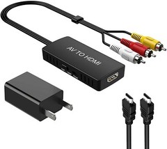 RCA to HDMI Converter, Analog Composite to HDMI Adapter Compatible VCR,DVD,VHS