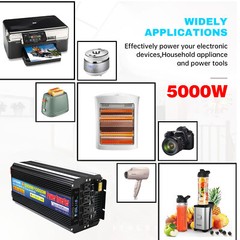 5000W 10000W Car Power Inverter DC 12V to 110V Converter with Remote Controller