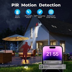 CAMCAMP 4MP Wireless Home Security Camera System Solar IP Cameras 10” Monitor