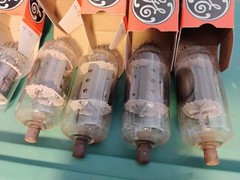 Set of 4 Vintage NOS RCA Electronic Tubes 6JE6C/6LQ6 in Original Box + GE 15MF8