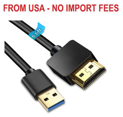 USB to HDMI Adapter Cable, USB 3.0 to HDMI Cable Male HD 1080P Monitor Display A