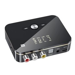 NFC Bluetooth 5.0 Transmitter Receiver Wireless 3.5mm AUX to 2RCA Audio Adapter