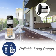 VTech VG208-2 DECT 6.0 Corded/Cordless Phone System 2 Handsets, 2 Handset
